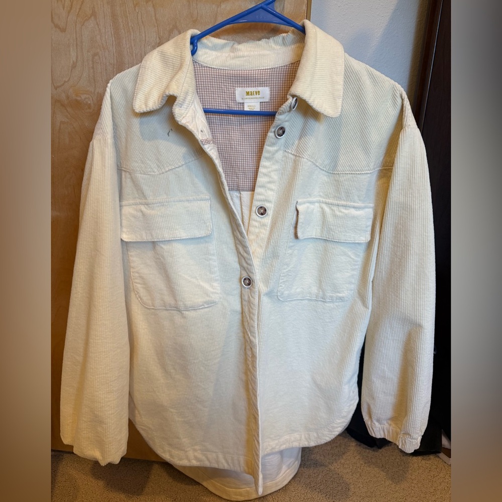 Maeve Butter Yellow Corduroy Shirt Jacket